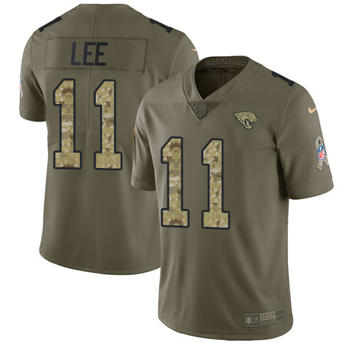 Jacksonville Jaguars #11 Marqise Lee Olive Camo Youth Stitched NFL Limited 2017 Salute to Service Jersey->youth nfl jersey->Youth Jersey